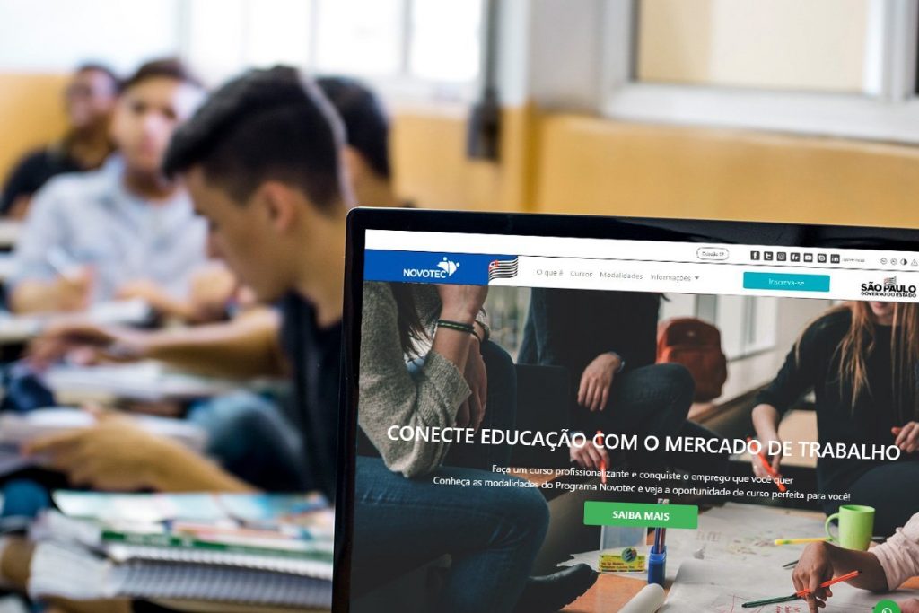 Programa Novotec Virtual para alunos do Ensino Médio