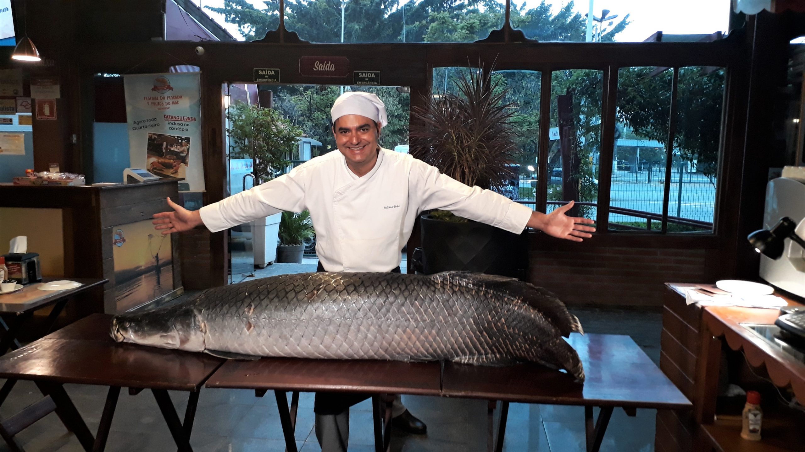 Piraruru e chef Juliano Braz Ceagesp (Foto Zeka Videira)