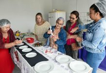 Prefeitura realiza oficina que transforma frutas e legumes em decoração natalina