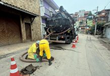 Prefeitura realiza a desobstrução do sistema de drenagem de águas pluviais no Cabuçu