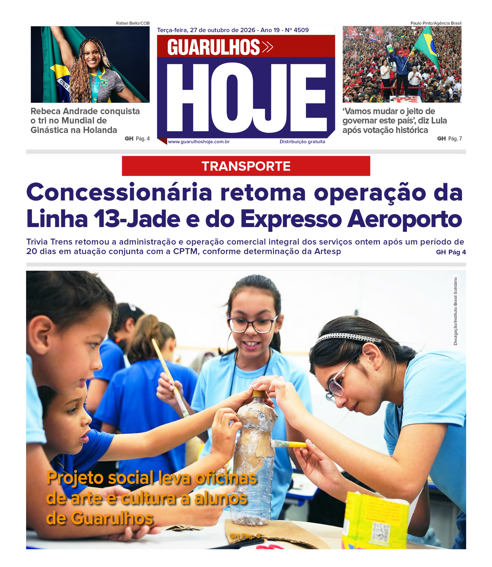 Panorama: Jornal Guarulhos Hoje – Ed. 4509 – 27/10/2026