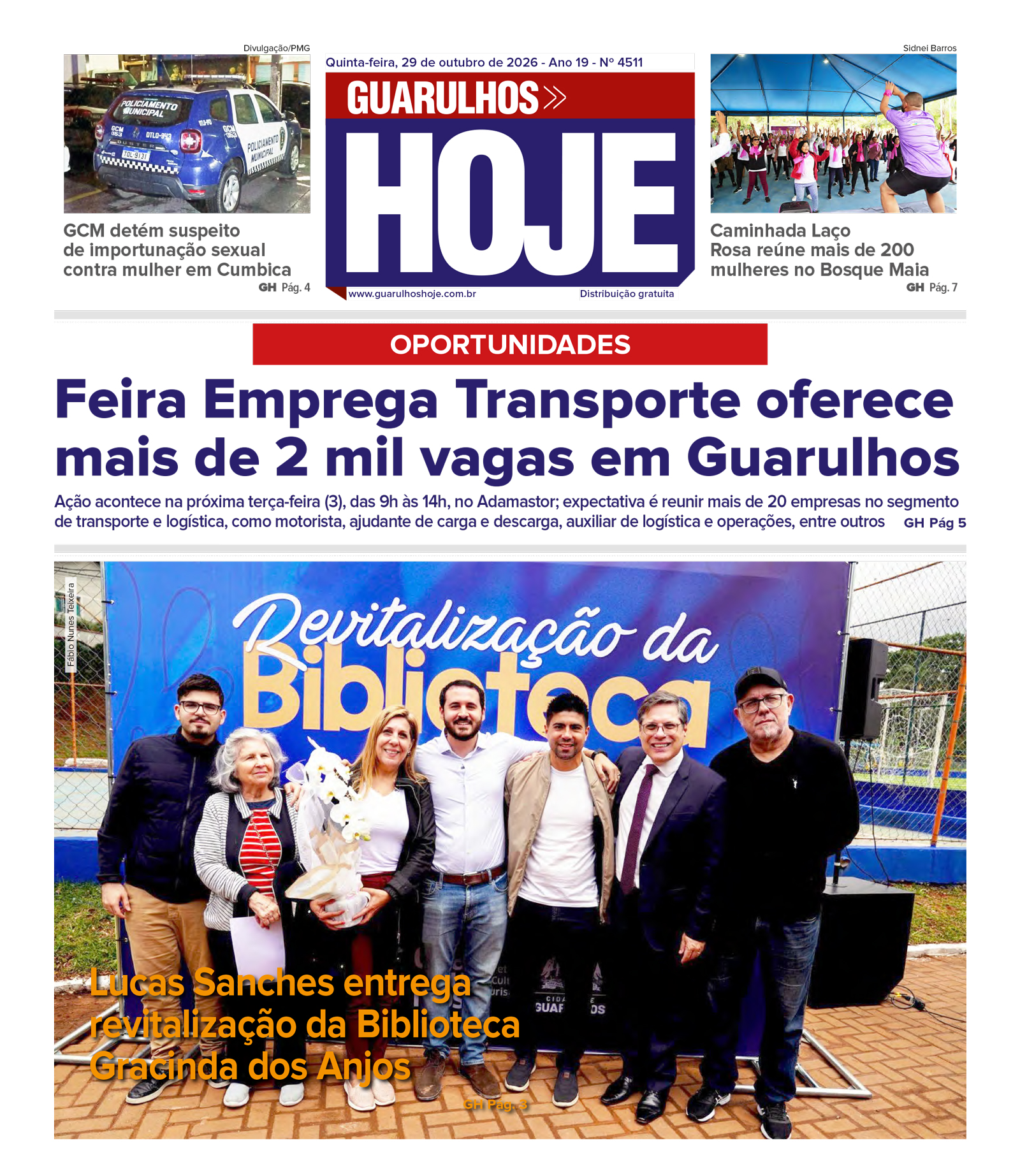 Entenda: Jornal Guarulhos Hoje – Ed. 4511 – 29/10/2026