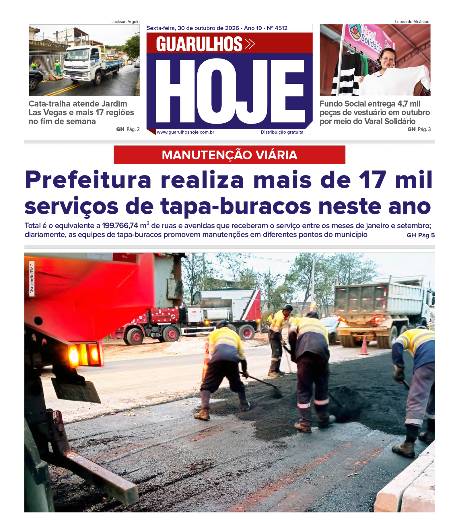 Região: Jornal Guarulhos Hoje – Ed. 4512 – 30/10/2026