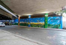 Prefeitura transforma pilastras do viaduto Saraceni em galeria de artes sobre a história de Guarulhos